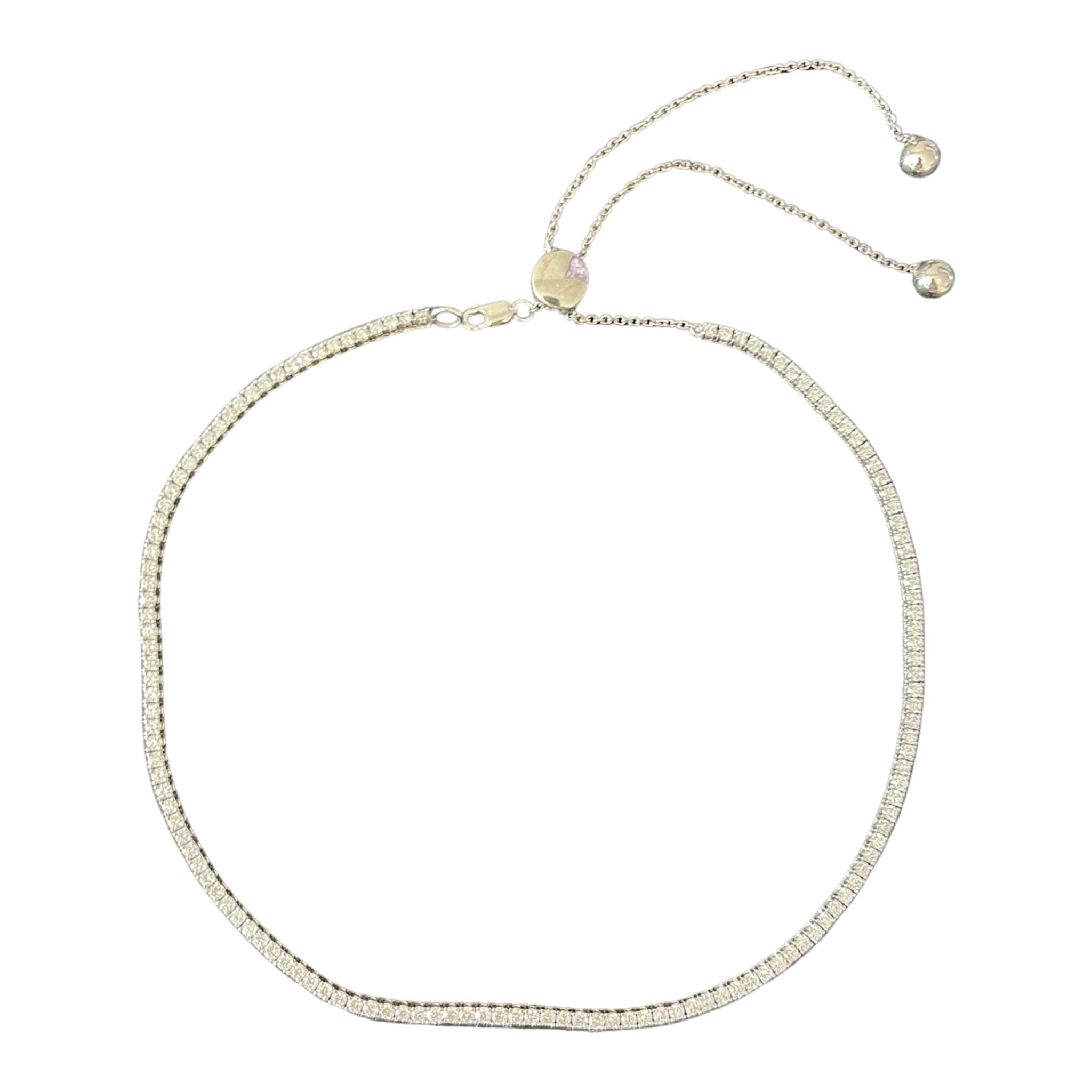 14k Adjustable Tennis Necklace - Lexie Jordan Jewelry