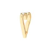 14k Diamond open heart push lock - Lexie Jordan Jewelry