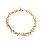 14k gold Marquis shape diamond link bracelet - Lexie Jordan Jewelry