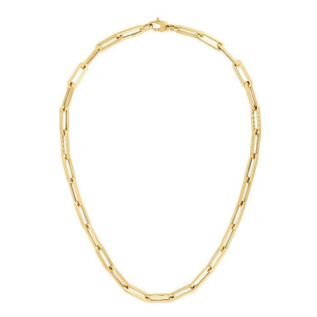 14k Gold Paper Clip Chain - Lexie Jordan Jewelry