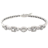 18K white gold Mixed Diamond Bangle - Lexie Jordan Jewelry