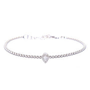 Diamond Pear Bracelet - Lexie Jordan Jewelry