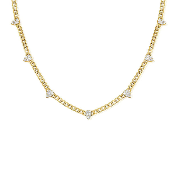 Curb Link Diamond Pear Clusters - Lexie Jordan Jewelry