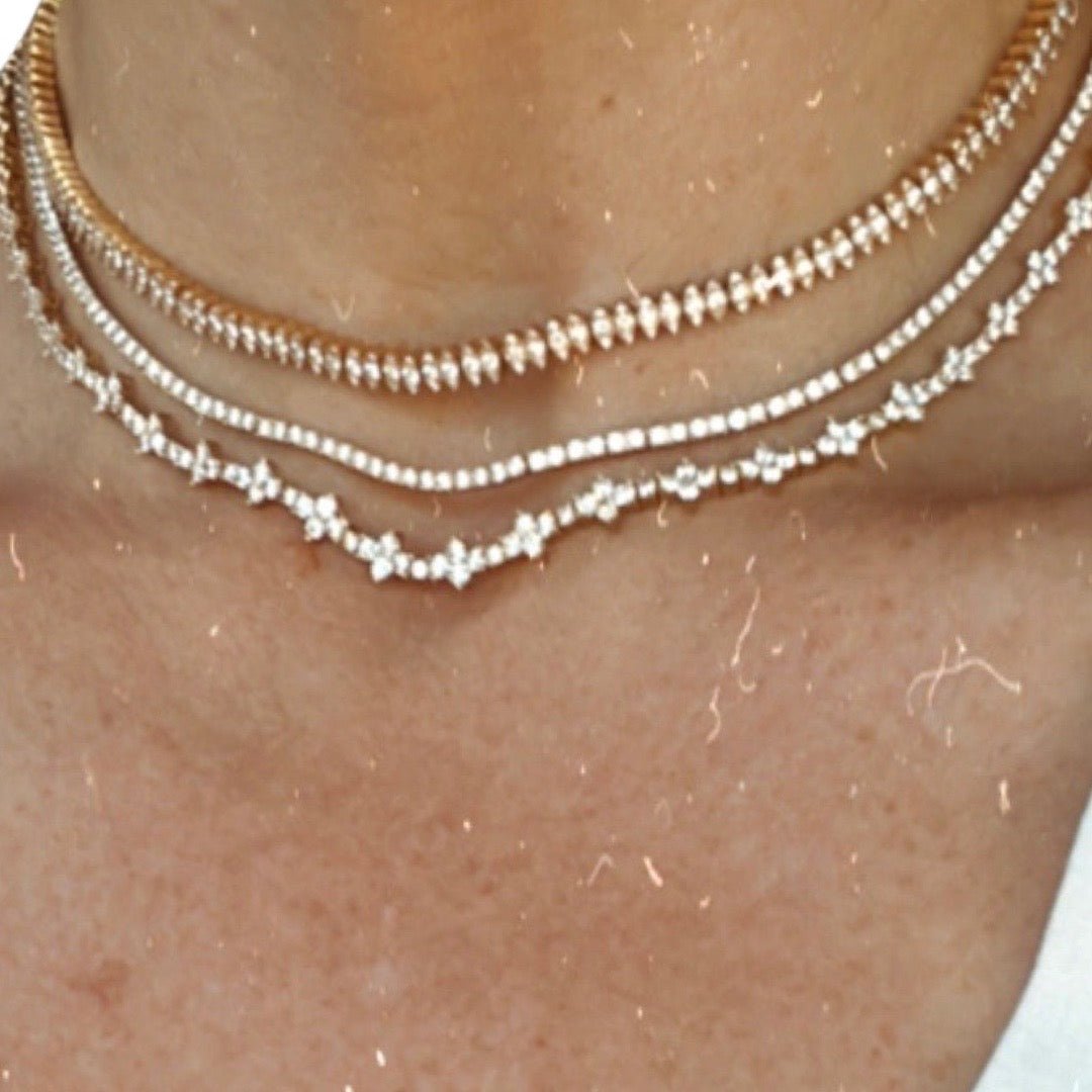 Diamond Cluster Necklace - Lexie Jordan Jewelry