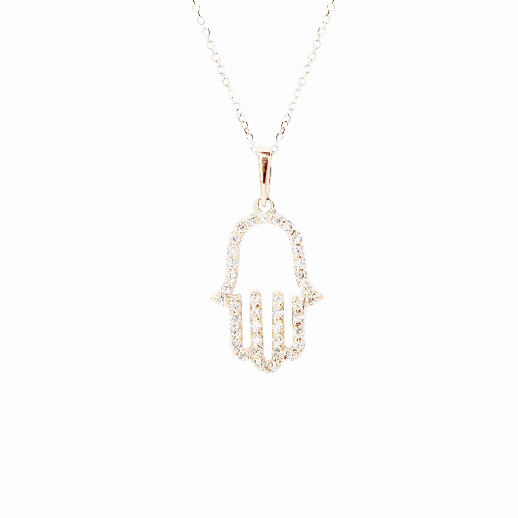 Diamond Hamsa Charm - Lexie Jordan Jewelry