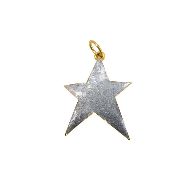 French Star Charm Necklace | 14K Gold | Glowing Enamel Color - Lexie Jordan Jewelry