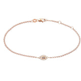 Gold And Diamond Evil Eye Bracelet - Lexie Jordan Jewelry