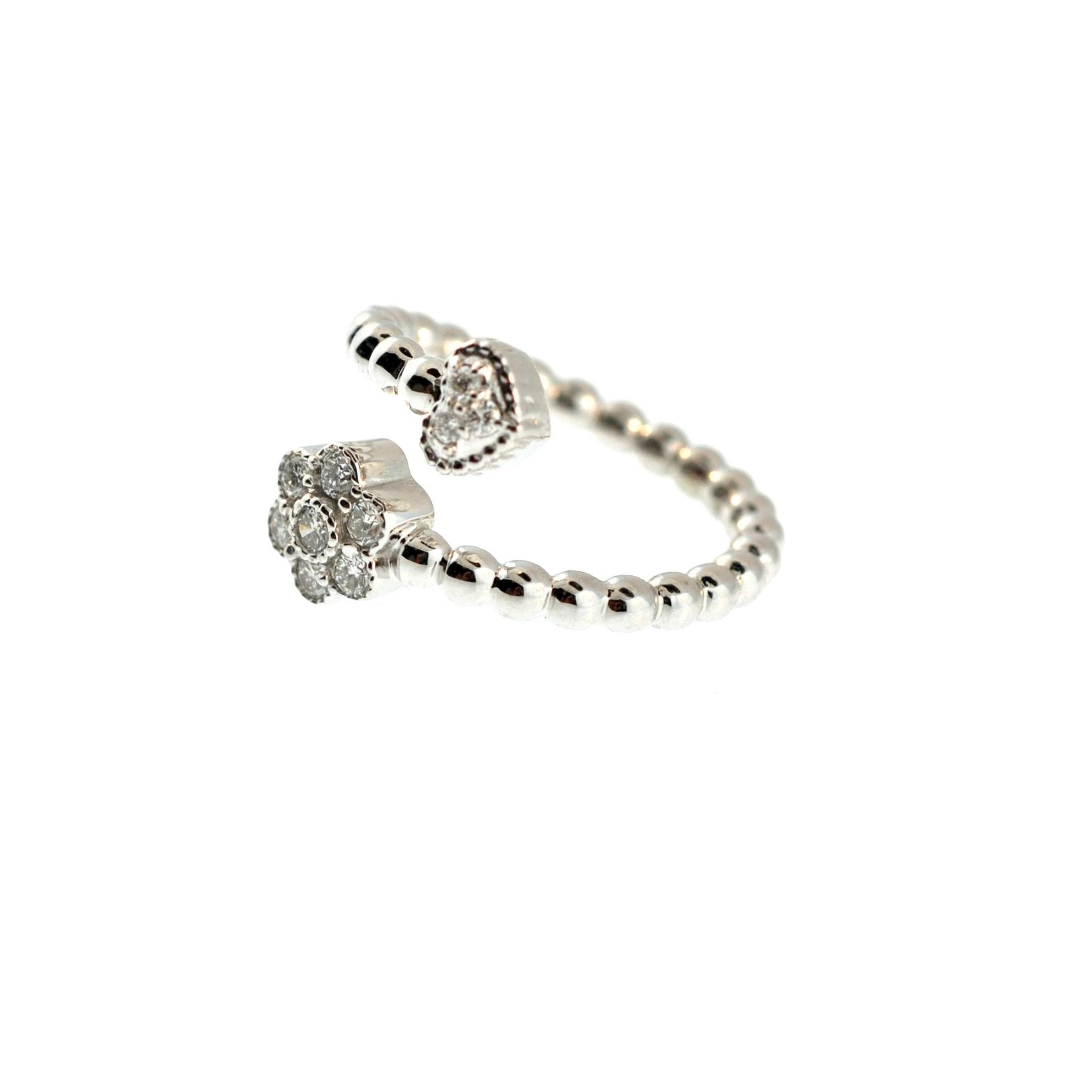 Heart and Flower Diamond Cluster Ring | 18K Gold - Lexie Jordan Jewelry