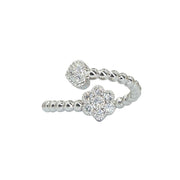Heart and Flower Diamond Cluster Ring | 18K Gold - Lexie Jordan Jewelry