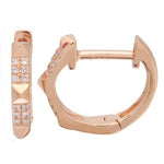 Huggy pyramid and diamond earrings - Lexie Jordan Jewelry