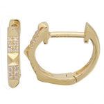 Huggy pyramid and diamond earrings - Lexie Jordan Jewelry