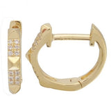 Huggy pyramid and diamond earrings - Lexie Jordan Jewelry