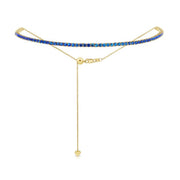 Sapphire Bolo Necklace - Lexie Jordan Jewelry