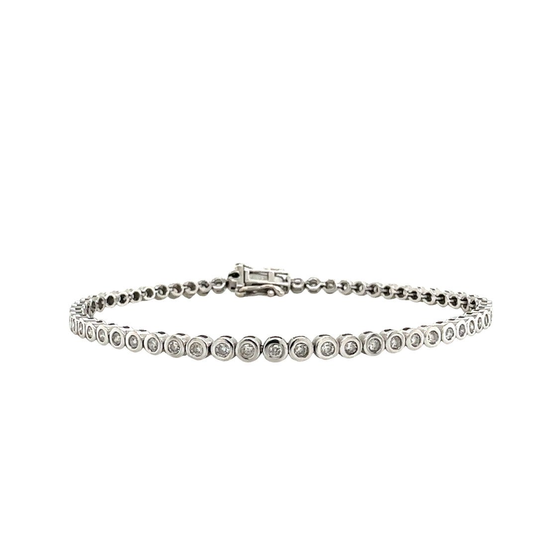 14 K Bezel Tennis Bracelet - Lexie Jordan Jewelry