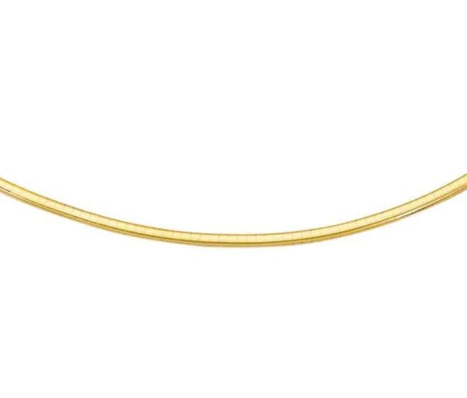 14K 4mm Classic Omega - Lexie Jordan Jewelry