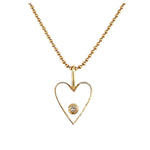 14K Enamel Mini Heart Necklace - Lexie Jordan Jewelry