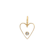 14K Enamel Mini Heart Necklace - Lexie Jordan Jewelry