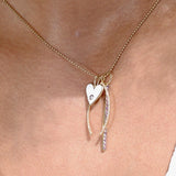 14K Enamel Mini Heart Necklace - Lexie Jordan Jewelry