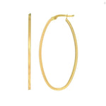 14k Gold Large Oval Hoop Earring - Lexie Jordan Jewelry