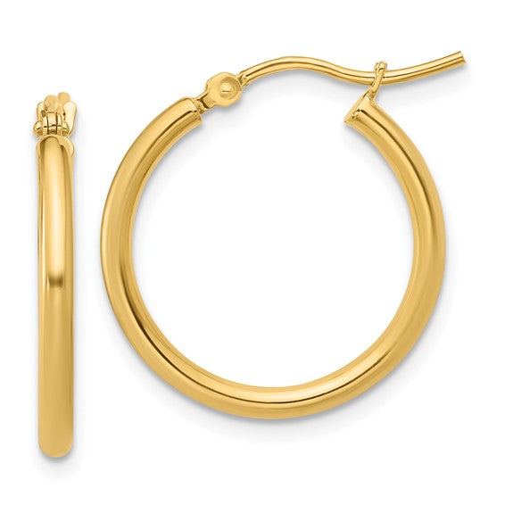 14k Medium Gold Hoop Earrings