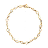 Diamond Bezel-Set Tennis Bracelet in Yellow Gold