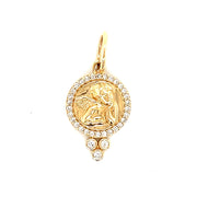 Angel charm | 14K gold | Diamonds - Lexie Jordan Jewelry