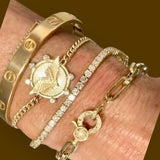 Charisma Medallion Curb Bracelet - Lexie Jordan Jewelry