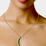 Diamond Emerald Moon - Lexie Jordan Jewelry