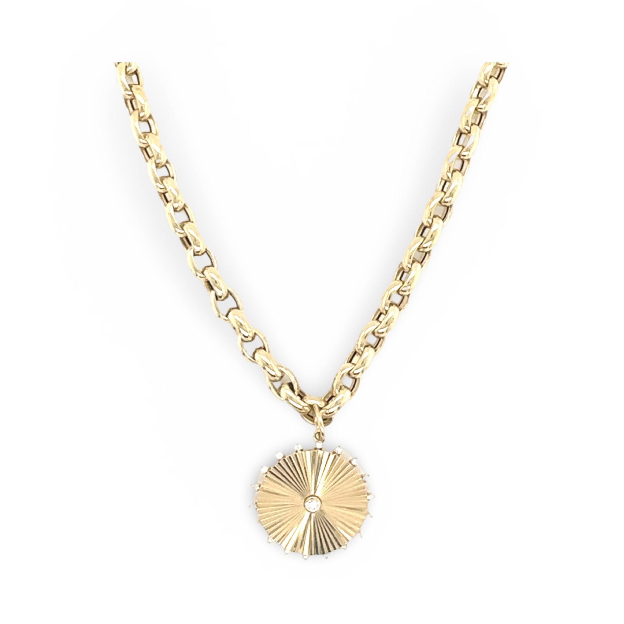 Elegant Gold Pendant with Diamond Accent - Lexie Jordan Jewelry