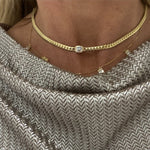 Emerald Diamond Cut Cuban Chain Choker - Lexie Jordan Jewelry