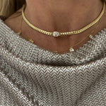 Emerald Diamond Cut Cuban Chain Choker - Lexie Jordan Jewelry