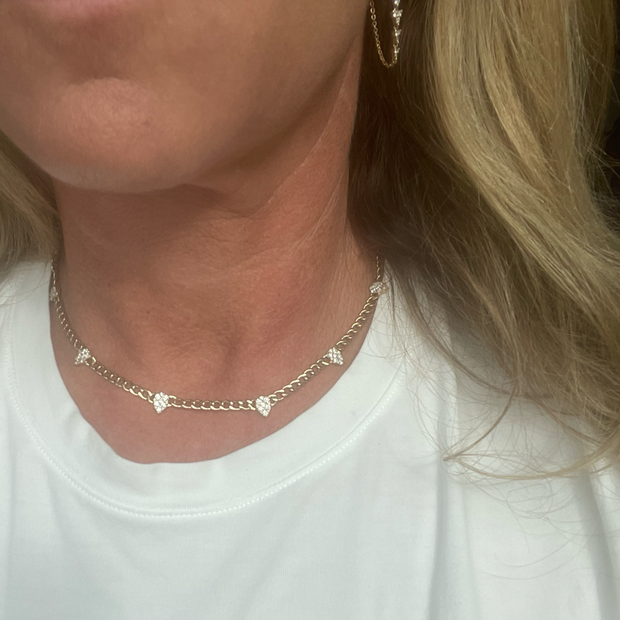 Gold Diamond Necklace; Lexie Jordan jewelry