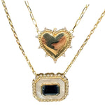 London Blue Topaz and Diamond Pendant Necklace - Lexie Jordan Jewelry