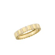 14 K yellow gold and diamond curvy band - Lexie Jordan Jewelry