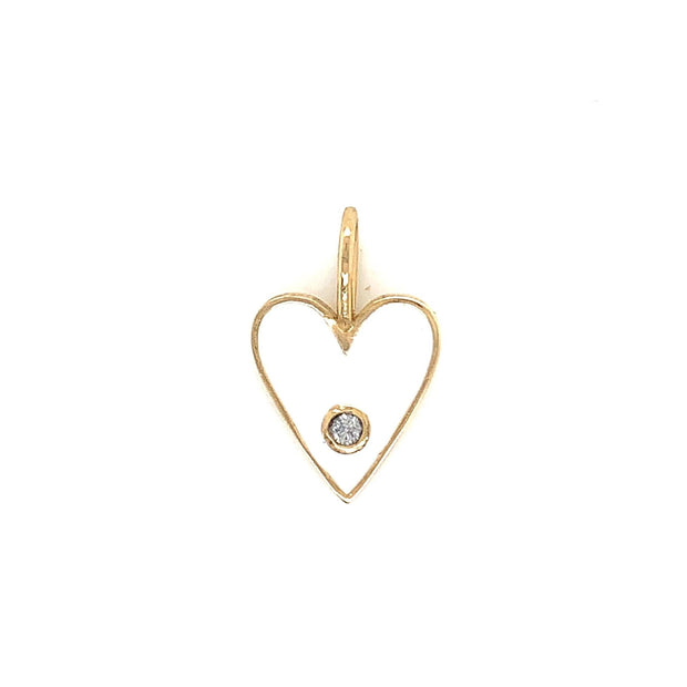 14K Enamel Mini Heart Necklace - Lexie Jordan Jewelry