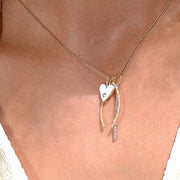 14K Enamel Mini Heart Necklace - Lexie Jordan Jewelry