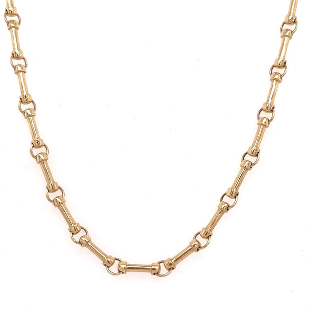 14K Solid Gold Bar Chain - Lexie Jordan Jewelry