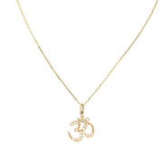 14k Diamond Om Necklace - Lexie Jordan Jewelry