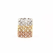 Abstract Evil Eye Stacking Rings | 18K Gold | Diamonds - Lexie Jordan Jewelry