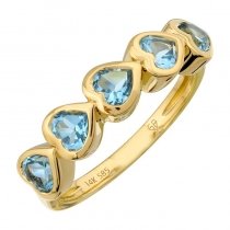 Blue Topaz heart ring - Lexie Jordan Jewelry