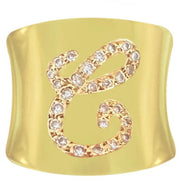 Cigar Diamond Initial Ring - Lexie Jordan Jewelry