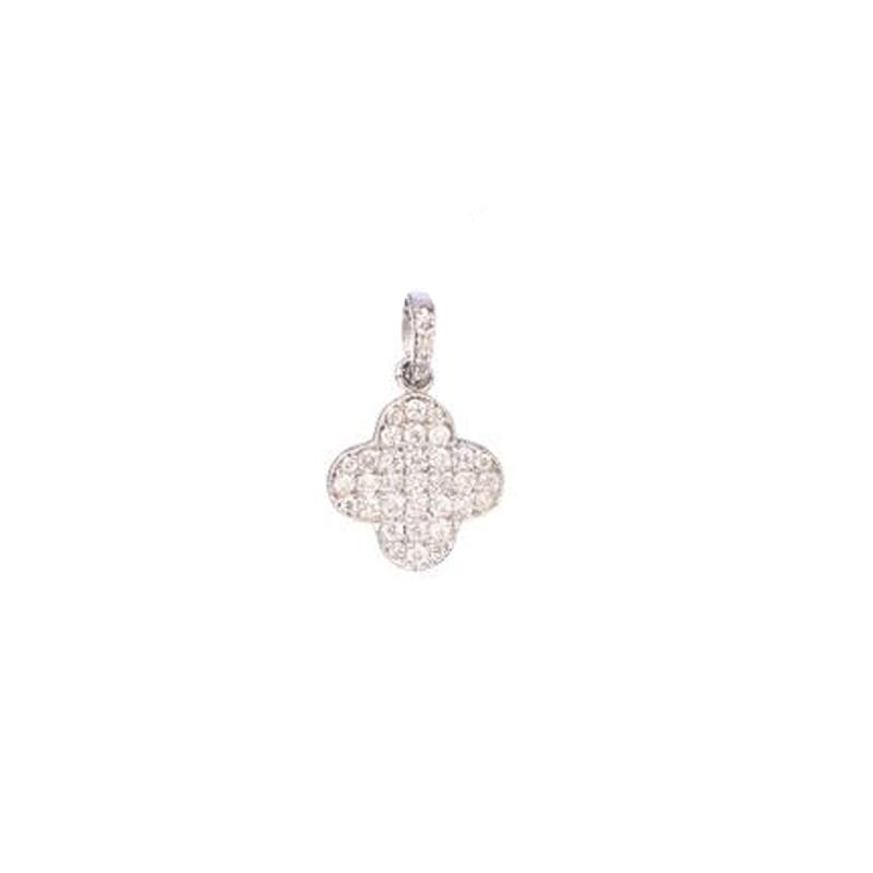 Clover Charm Necklace | Quatrefoil Design | 14K Gold | Pave Diamonds - Lexie Jordan Jewelry