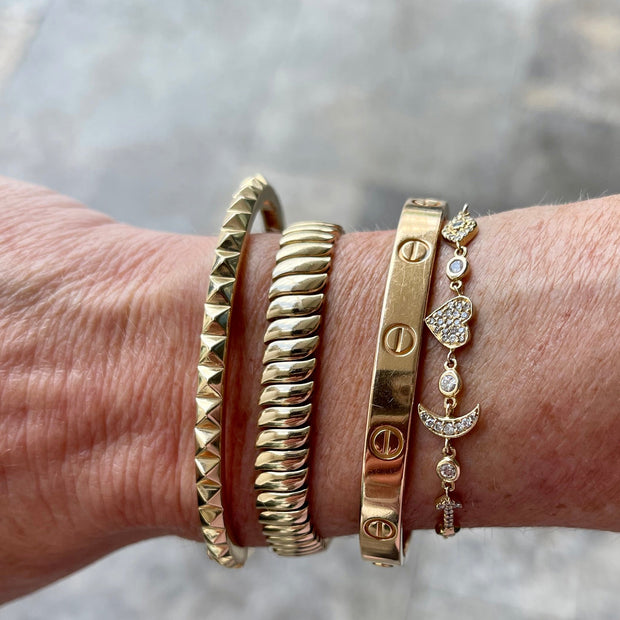 Curvy linked 14k Gold Bracelet - Lexie Jordan Jewelry