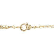 Decorative Diamond Lobster Clasp | 14K Gold | Diamond Finial and Clasp - Lexie Jordan Jewelry