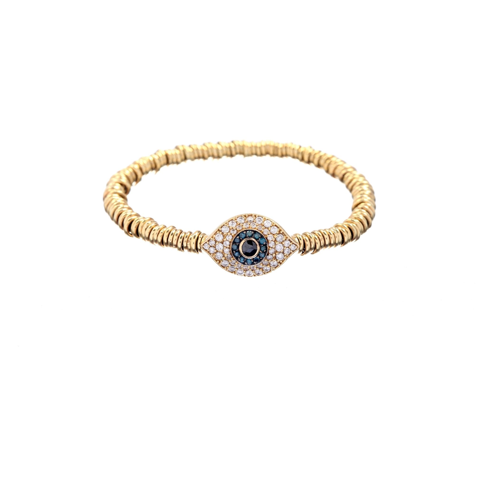 Diamond and Sapphire Evil Eye Bracelet - Lexie Jordan Jewelry
