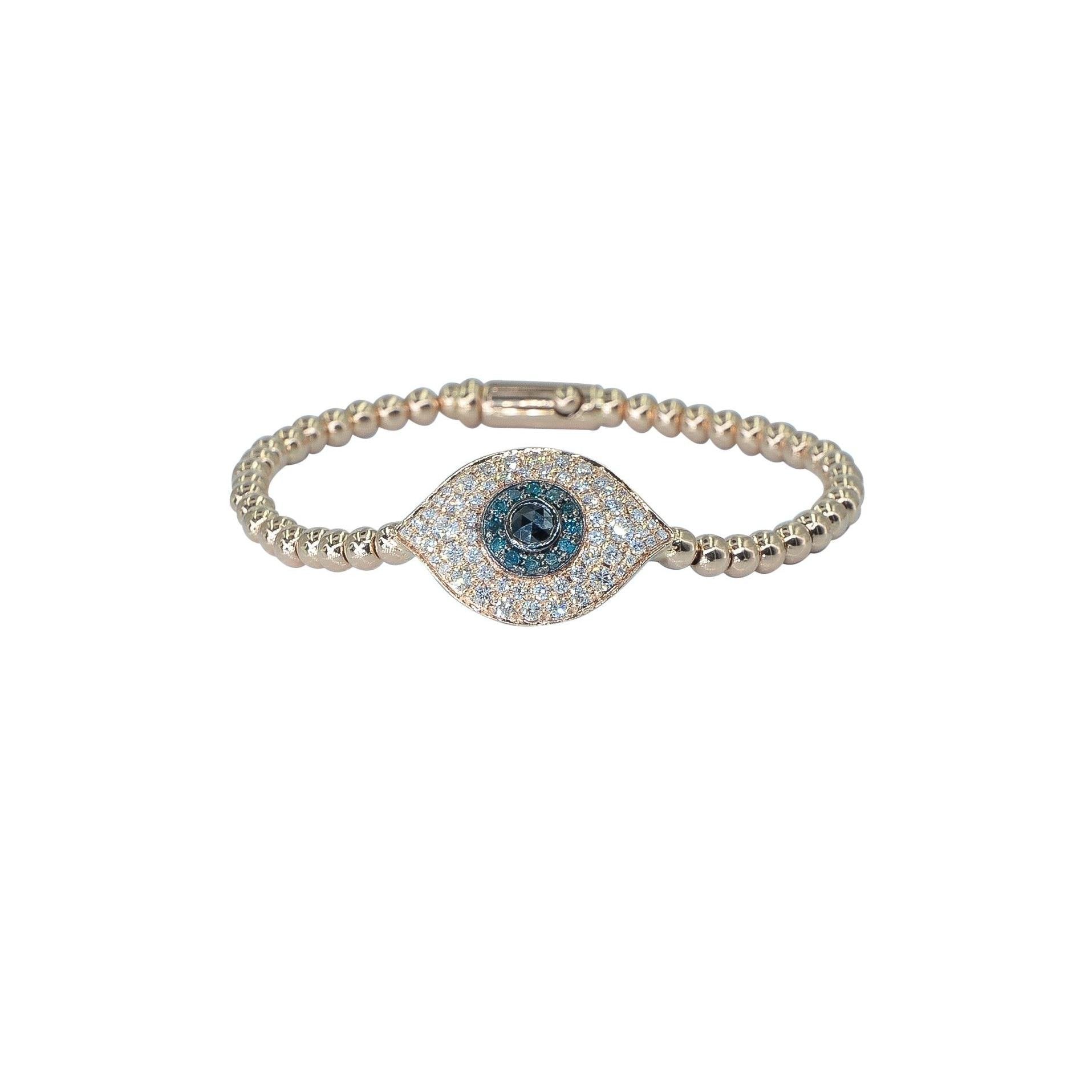 Diamond and Sapphire Evil Eye Bracelet - Lexie Jordan Jewelry