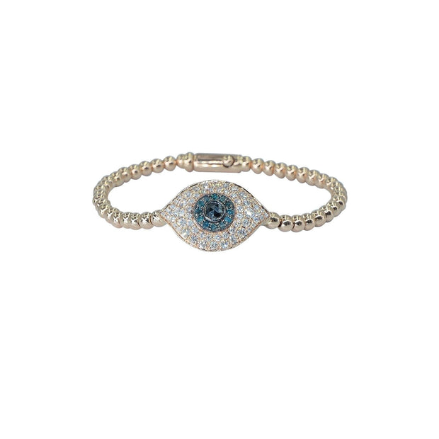 Diamond and Sapphire Evil Eye Bracelet - Lexie Jordan Jewelry
