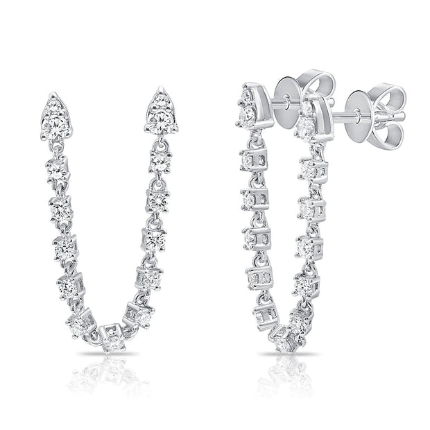 Diamond Chain Duet Earring - Lexie Jordan Jewelry