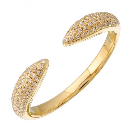 Diamond claw ring 14k gold - Lexie Jordan Jewelry