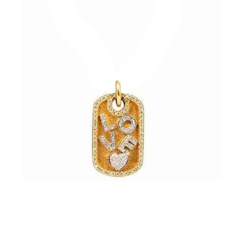 Diamond Dog Tag Necklace - Lexie Jordan Jewelry